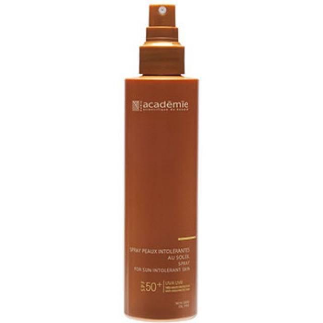 - Сонцезахисний спрей для чутливої шкіри SPF50+ Academie Bronzecran Spray for Sun Intolerant Skin SPF50+ 150мл