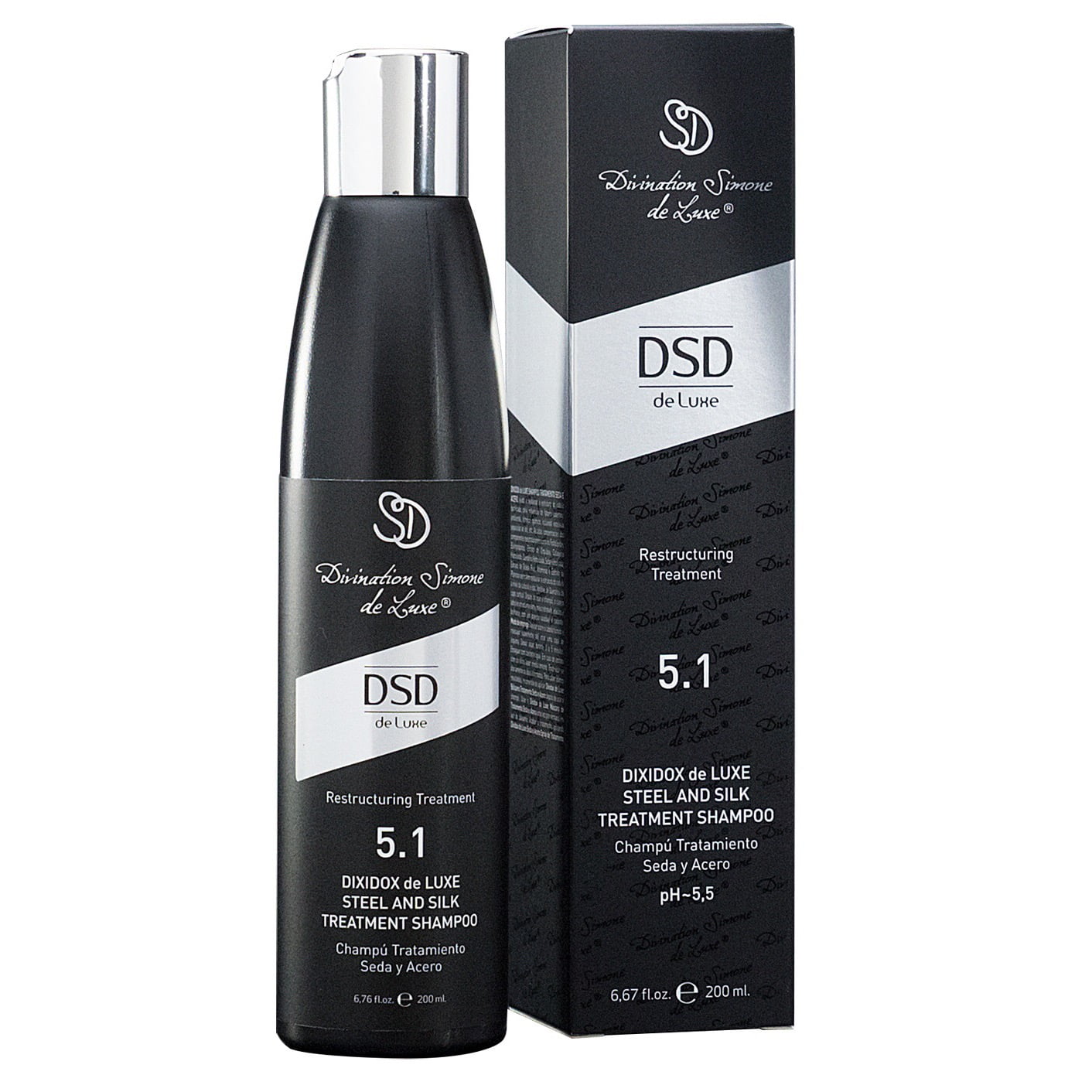 5.1 - Відновлюючий шампунь Сталь і Шовк DSD de Luxe 5.1 Steel and Silk Treatment Shampoo 200мл