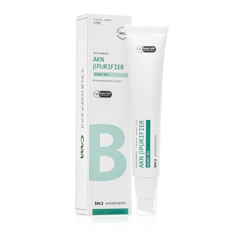 - Нічний гель для терапії акне Innoaesthetics AKN Βpurifier Night Gel 50мл