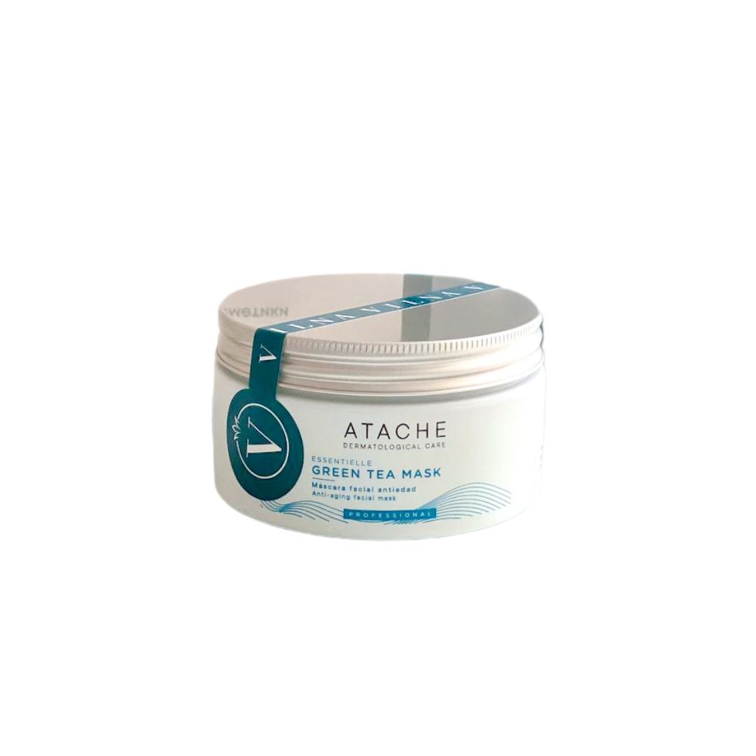 maska naklejka - Відновлююча заспокійлива маска ATACHE Essentielle Reafirming Mask Green Tea 200мл