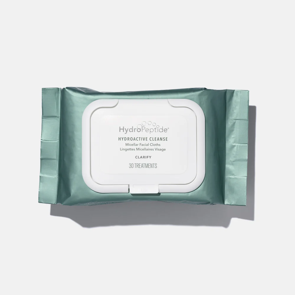 new packaging hydroactivecleanse - Міцелярні серветки для обличчя Hydropeptide Micellar Facial Cloths 30шт