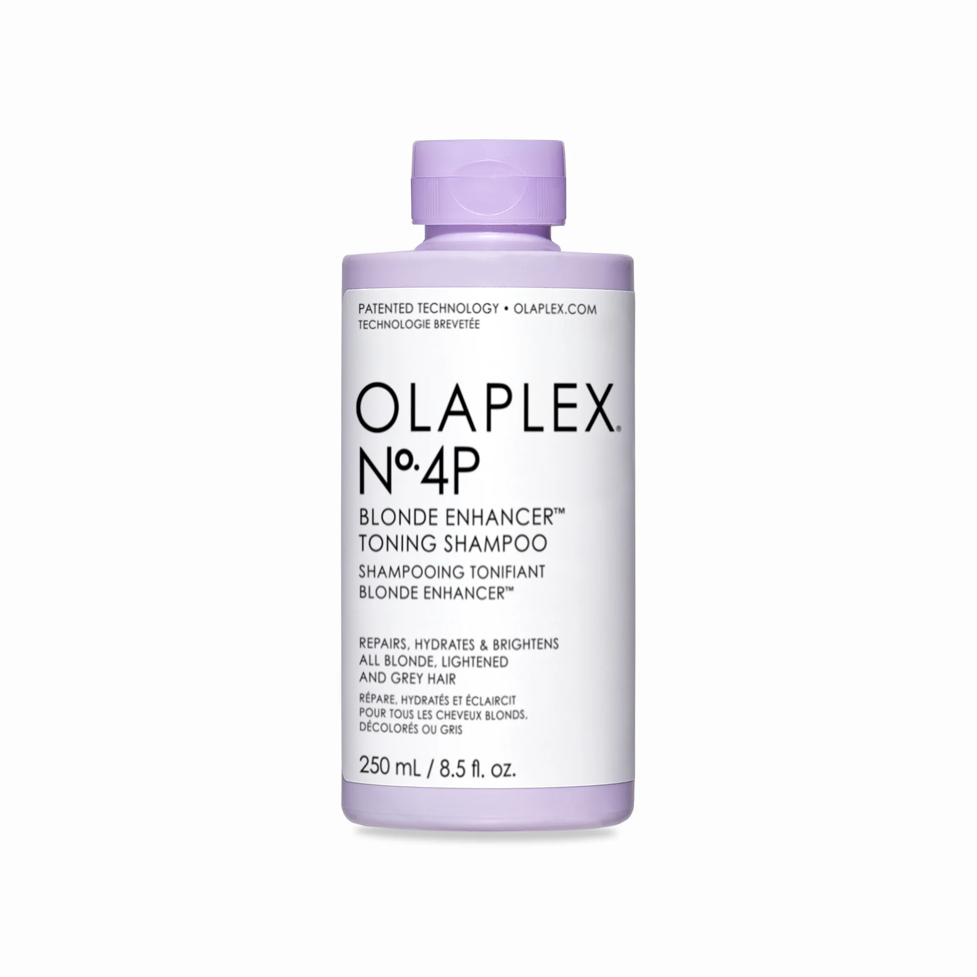 4p250mlglobalfrontwithshadow2000x2000 1 - Тонуючий Шампунь "Магія Блонда" Olaplex №4P Blonde Enhancer Toning Shampoo 250мл