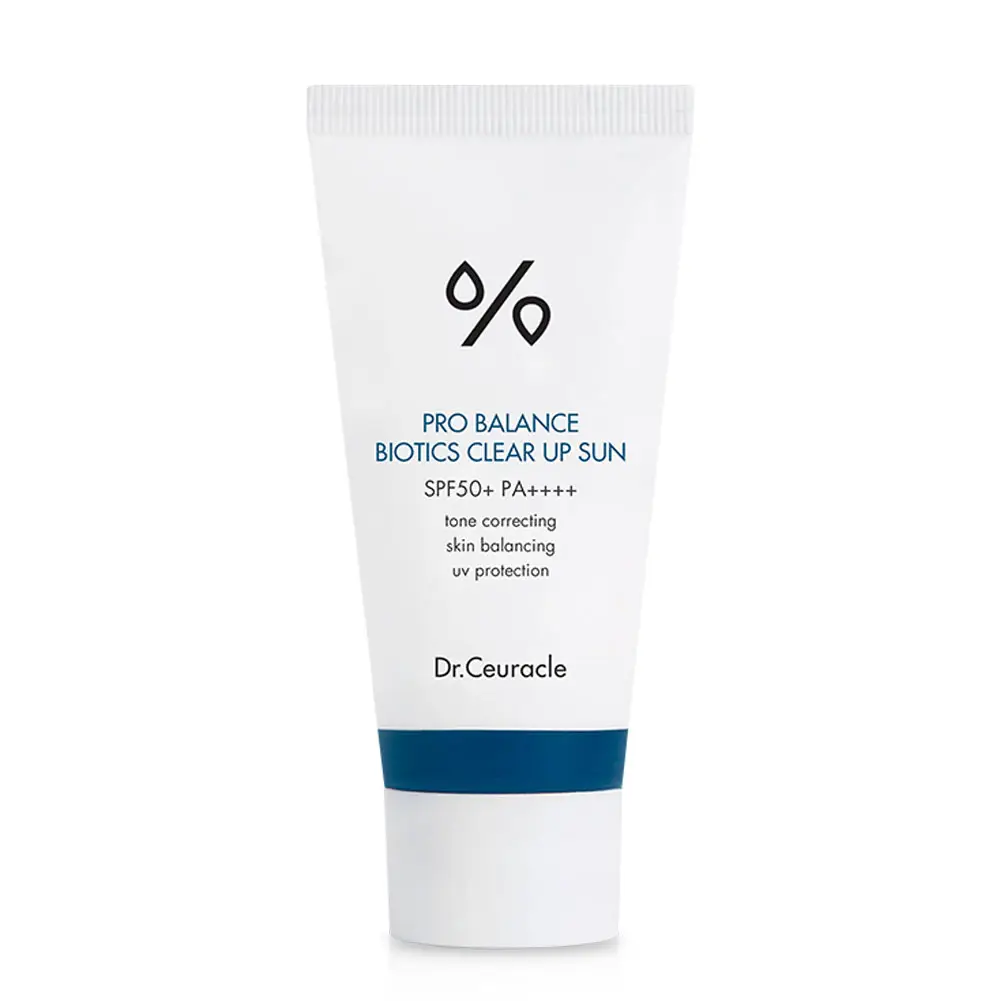 spf propiotics clearup dr. ceuracle 50 ml 64206426402346 - Сонцезахисний освітлюючий крем з пробіотиками Dr. Ceuracle Pro Balance Biotics Clear Up Sun SPF 50+ PA++++ 50 мл