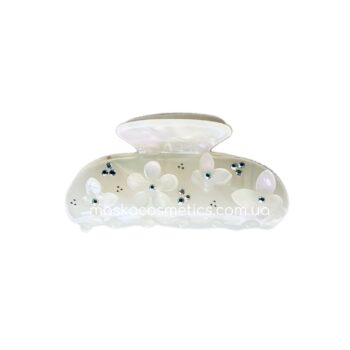 Заколка для волосся Крабик White Glaze
