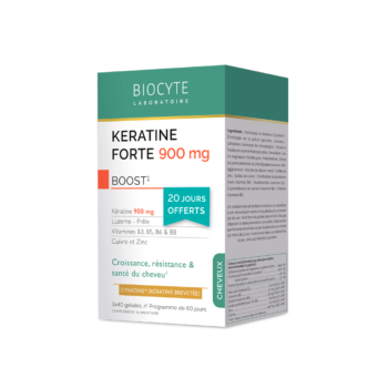 Дієтична добавка на основі кератину, вітамінів та мінералів BIOCYTE Keratine Forte 900MG Boost Pack 180капс