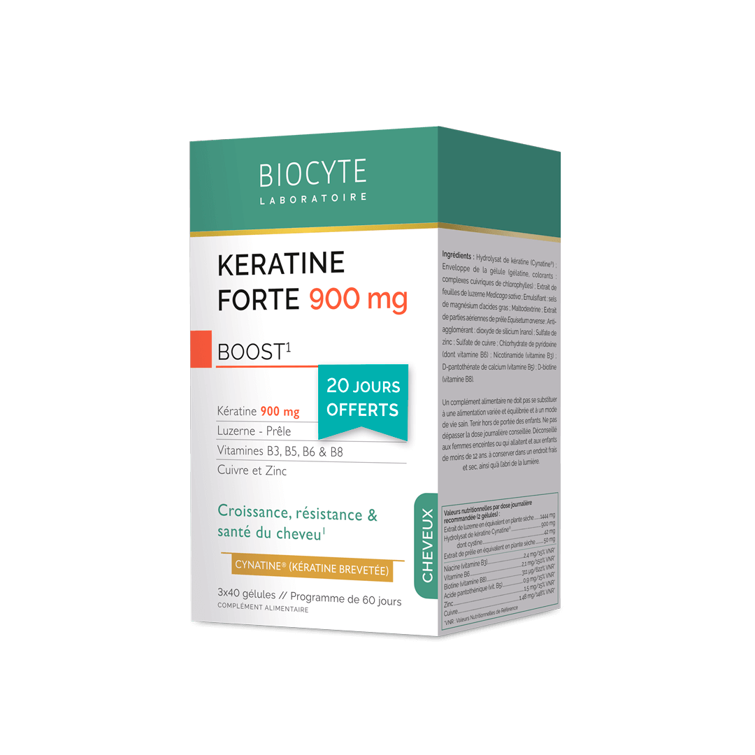 pack keratine forte 900mg boost v2a 1022 3770008244078 - Дієтична добавка на основі кератину, вітамінів та мінералів BIOCYTE Keratine Forte 900MG Boost Pack 180капс