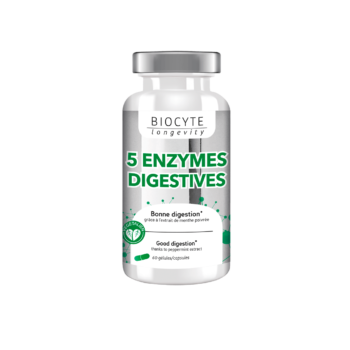 Добавка дієтична у вигляді капсул для покращення травлення BIOCYTE 5 Enzymes 60 капс