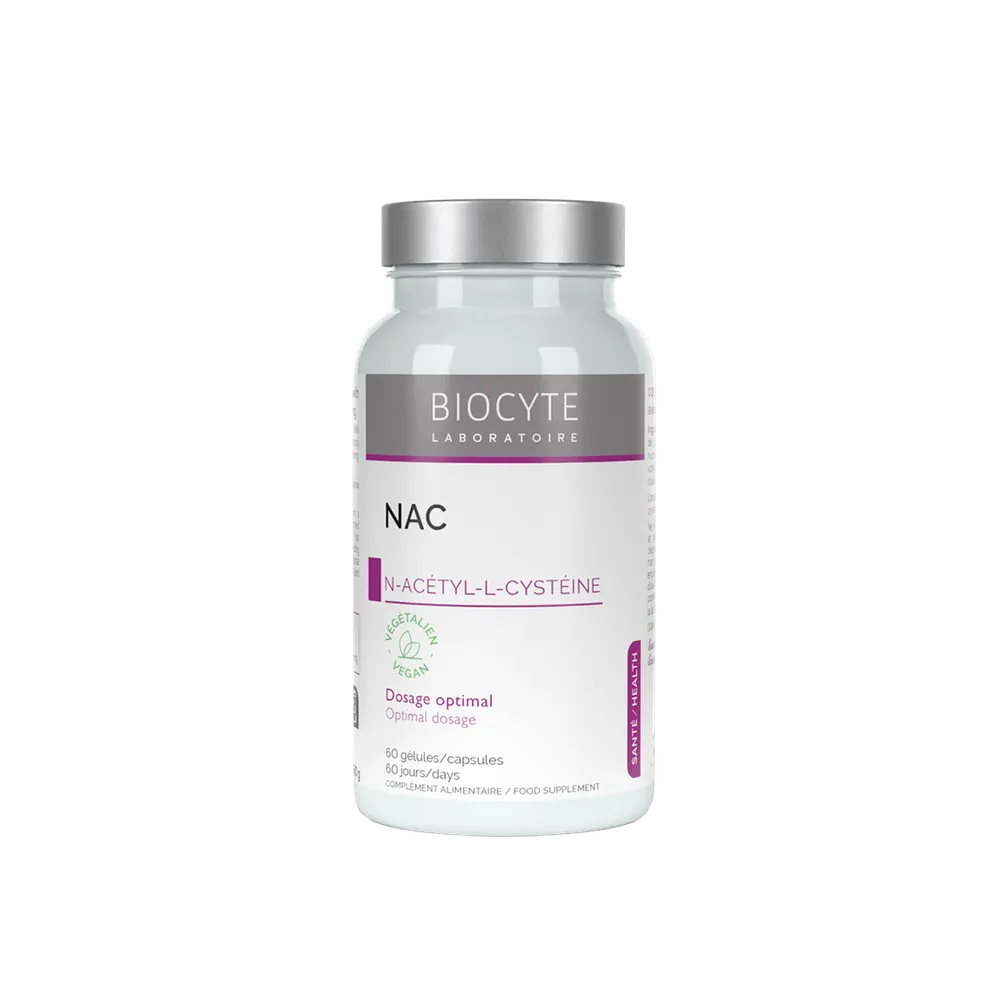 nac 590mg new - Дієтична добавка у формі капсул, виступає у ролі антиоксидана Biocyte NAC 590mg 60капс