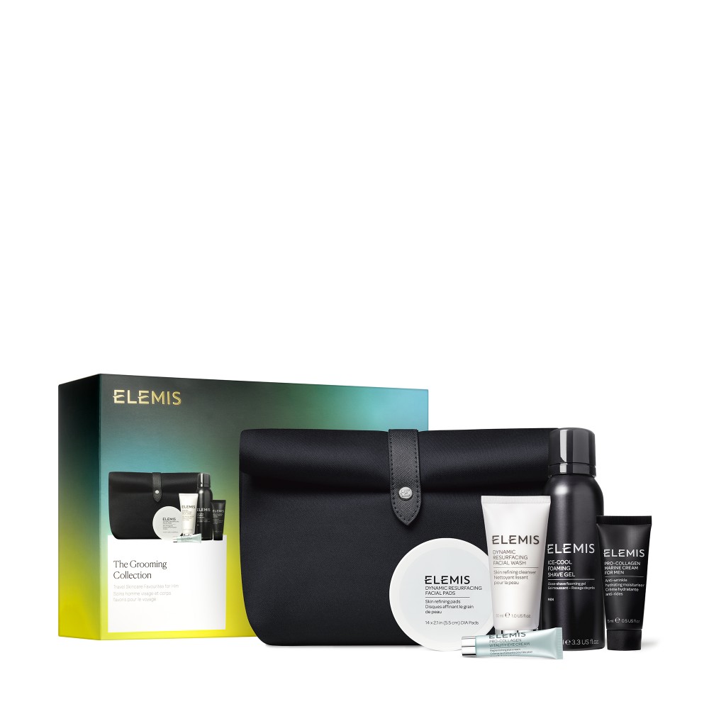 5291 elemis the grooming collection group 2000x2000 1000x1000 1 - Бестселери для обличчя та тіла Для Нього у люкс косметичці Elemis Kit: The Grooming Collection Travel Skincare Favourites for Him