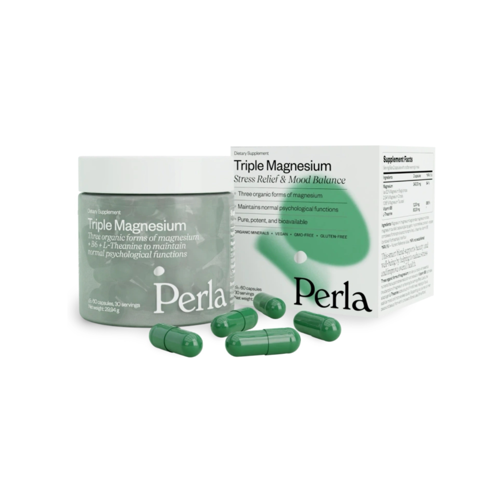 img 2566 - Магній антистрес Perla Helsa Triple Magnesium 60капсул