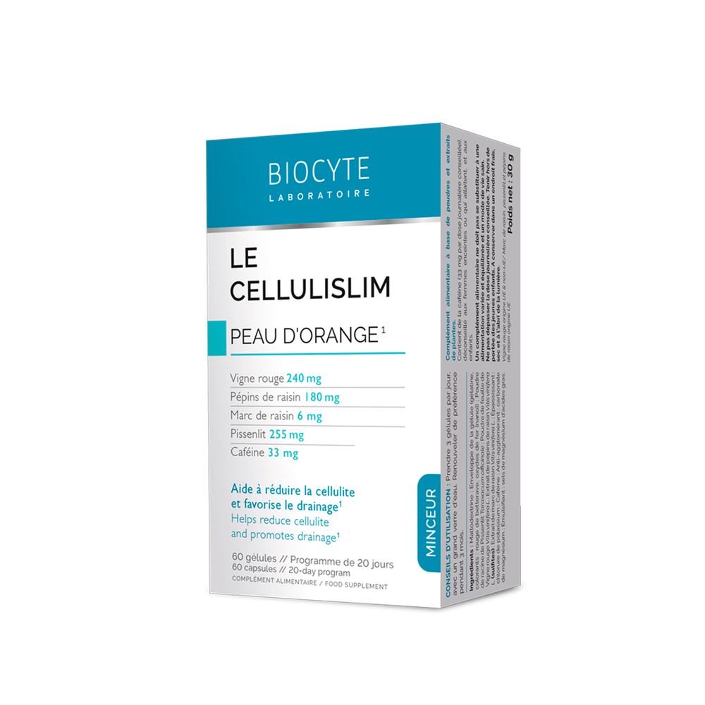 le cellulislim v1a 1023 3760289222292 1 - Підтримка при терапії целюліту Biocyte LE CELLULISLIM 40шт