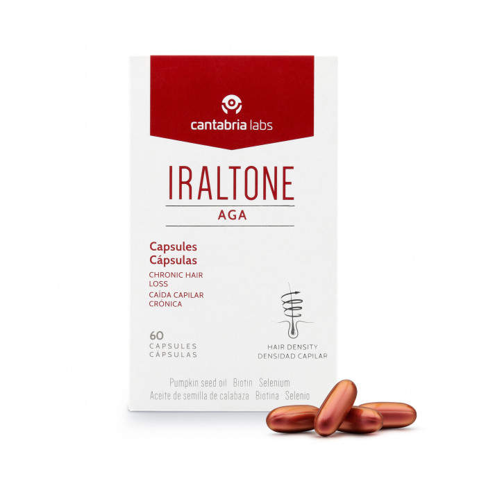 iraltone 700x700 1 - Харчова добавка проти випадіння волосся Cantabria Labs Iraltone AGA 60 капсул