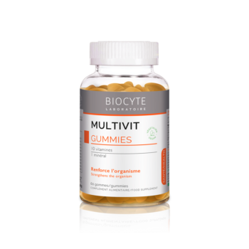 9 вітамінів та 1 мінерал у формі жувальних цукерок Biocyte Multivit Gummies 60шт