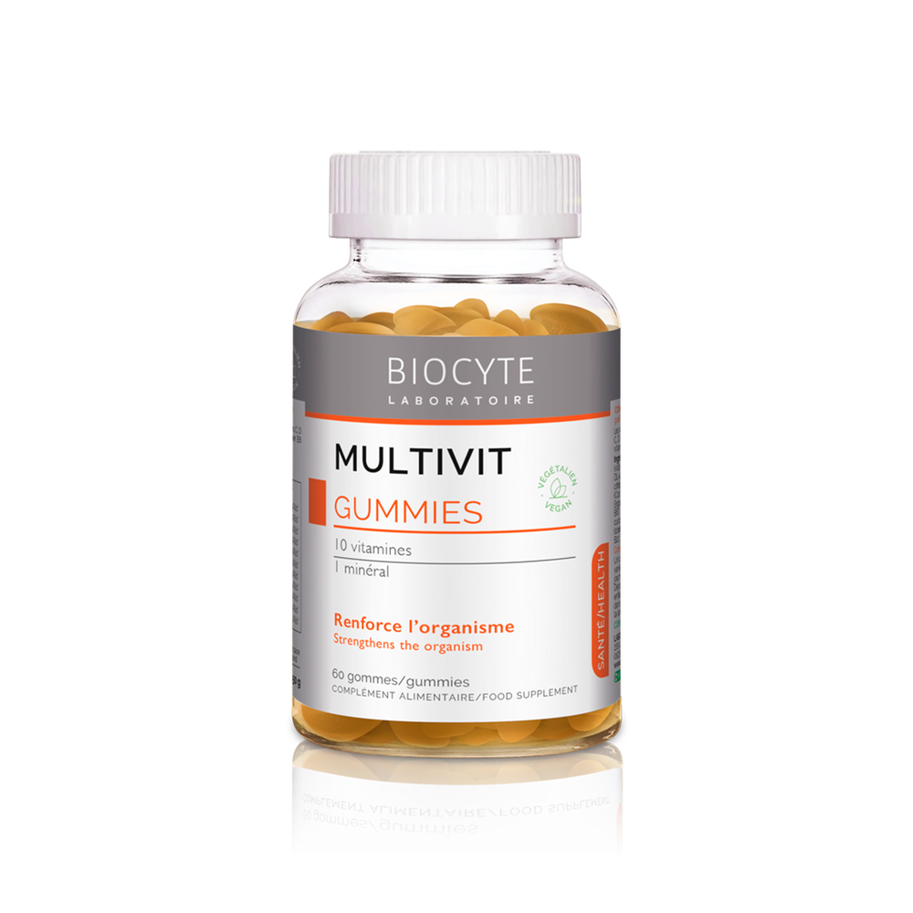 multivit gummies new - 9 вітамінів та 1 мінерал у формі жувальних цукерок Biocyte Multivit Gummies 60шт