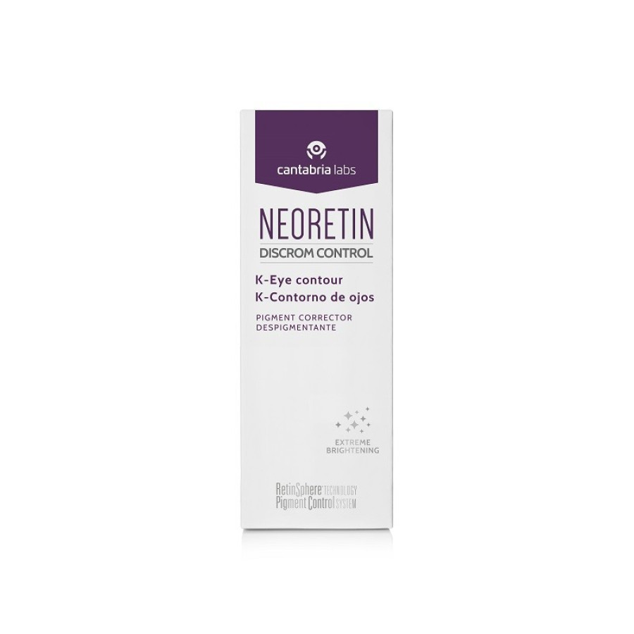 neoretindiscrom control k eye contour 15ml 900x900 1 - Щоденний інтенсивний крем-контур для орбітальної зони від темних кіл Cantabria Labs Neoretin Discrom Control K-Eye Contour 15мл