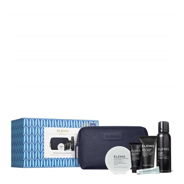 5122 the first class grooming edit group very 600x600 1 - Перший клас - бестселери для обличчя та тіла у косметичці для Нього ELEMIS Kit: First-Class Grooming Edit Face & Body Discovery Collection for Him