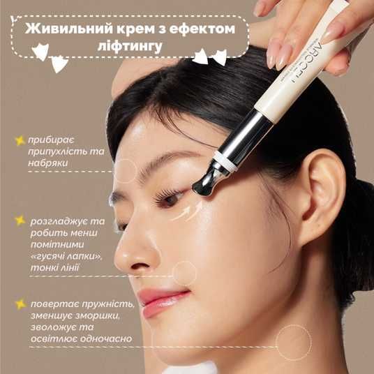 arocell wrinkle solution eye cream 15 ml 80837783122873 - Крем для шкіри навколо очей з ботулінічним поліпептидом та гальванічним підсилювачем-аплікатором Arocell Wrinkle Solution Eye Cream 15 мл