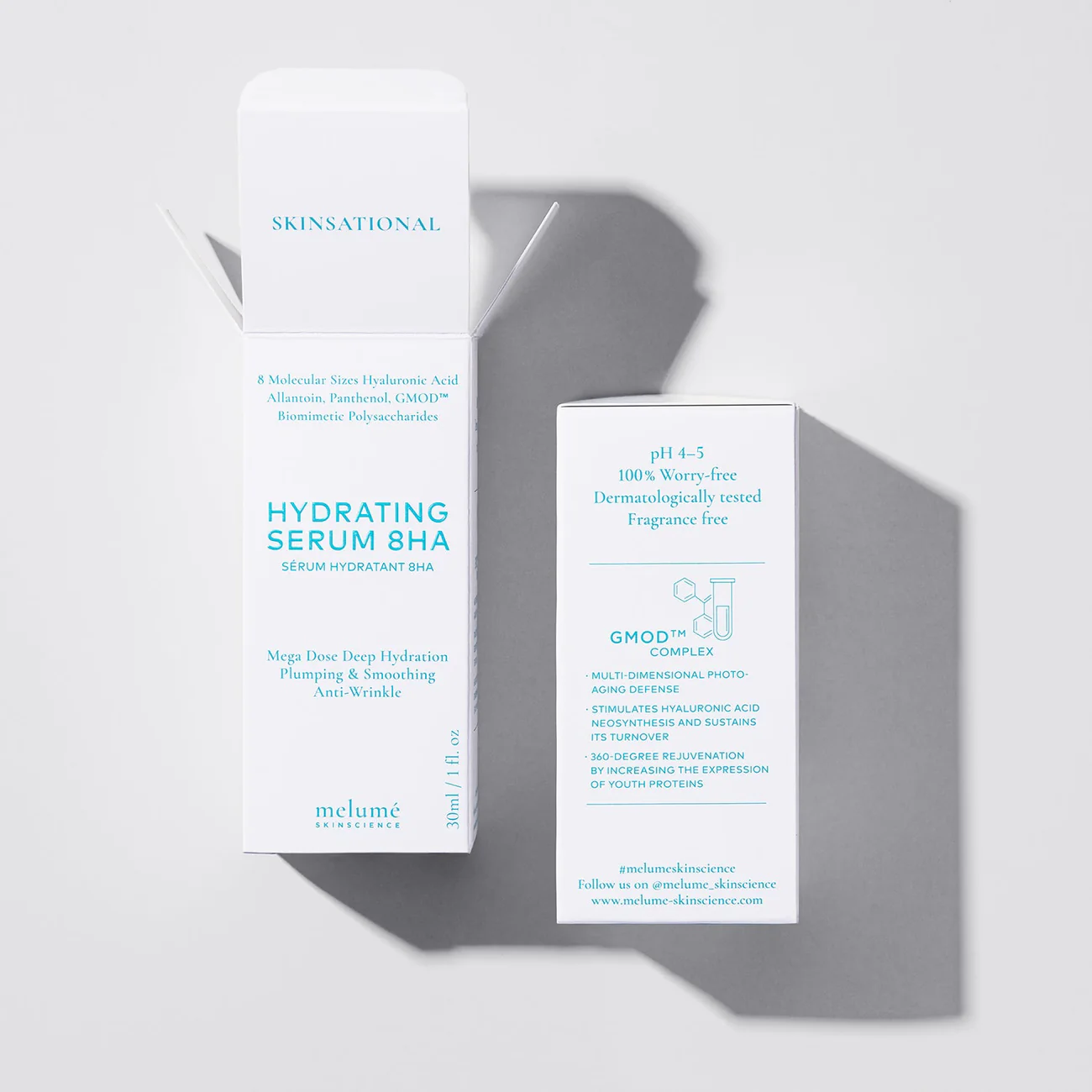 - Зволожувальна сироватка з 8-ма видами гіалуронової кислоти Melume Hydrating Serum 8HA 30мл