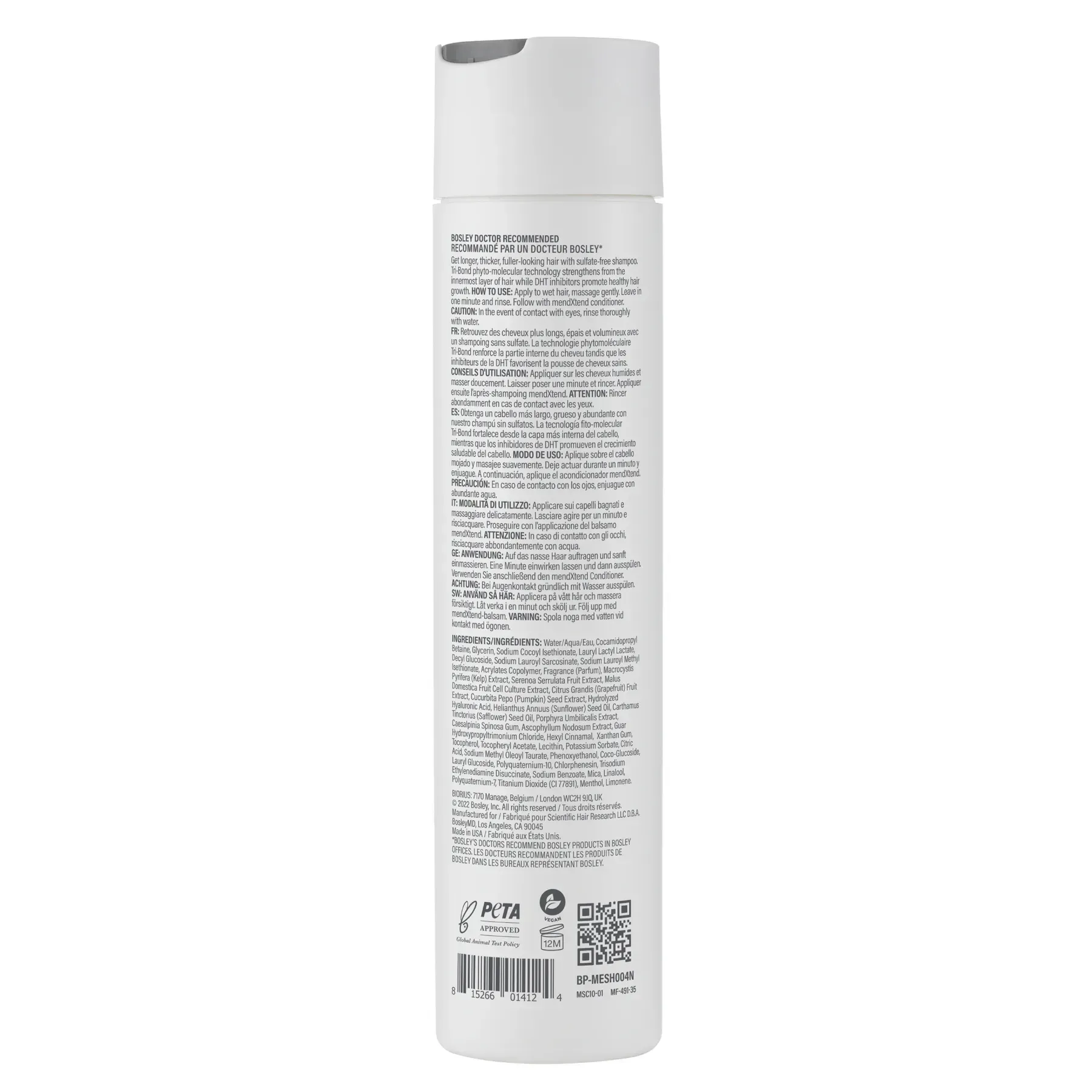 59680593074076 - Зміцнюючий шампунь Bosley MD MendXtend Strengthening Shampoo 300мл