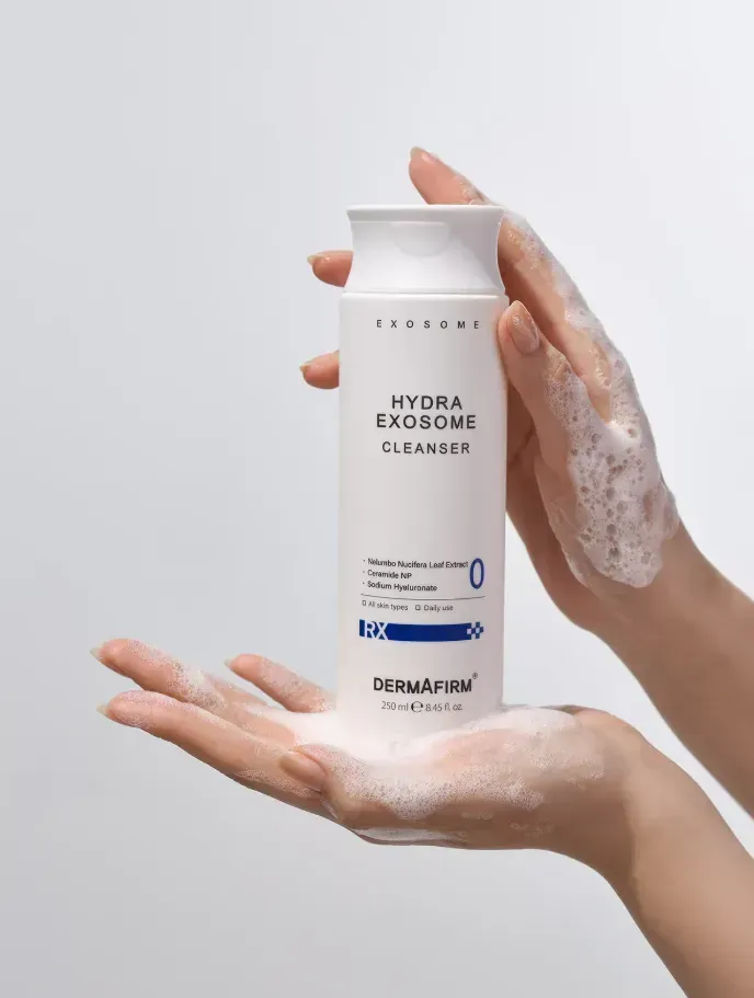 hydra exosome cleanser 88767615456189 - Гіпоалергенний очищуючий гель Dermafirm RX Hydra Exosome Cleanser 250мл