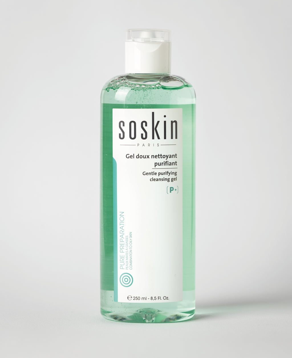 1 2 - Очищуючий гель для жирної та комбінованої шкіри Soskin GENTLE PURIFYING CLEANSING GEL 250мл