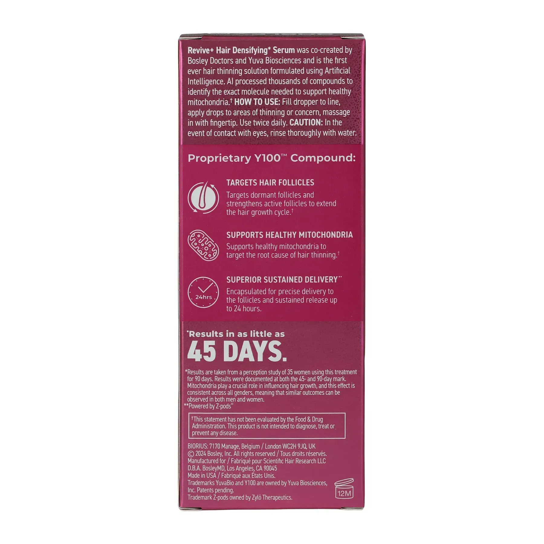 reviverozchyn proty vypadinnia volossia u zhinok 30 ml. 34273336707240 - Розчин проти випадіння волосся у жінок Bosley MD 30мл