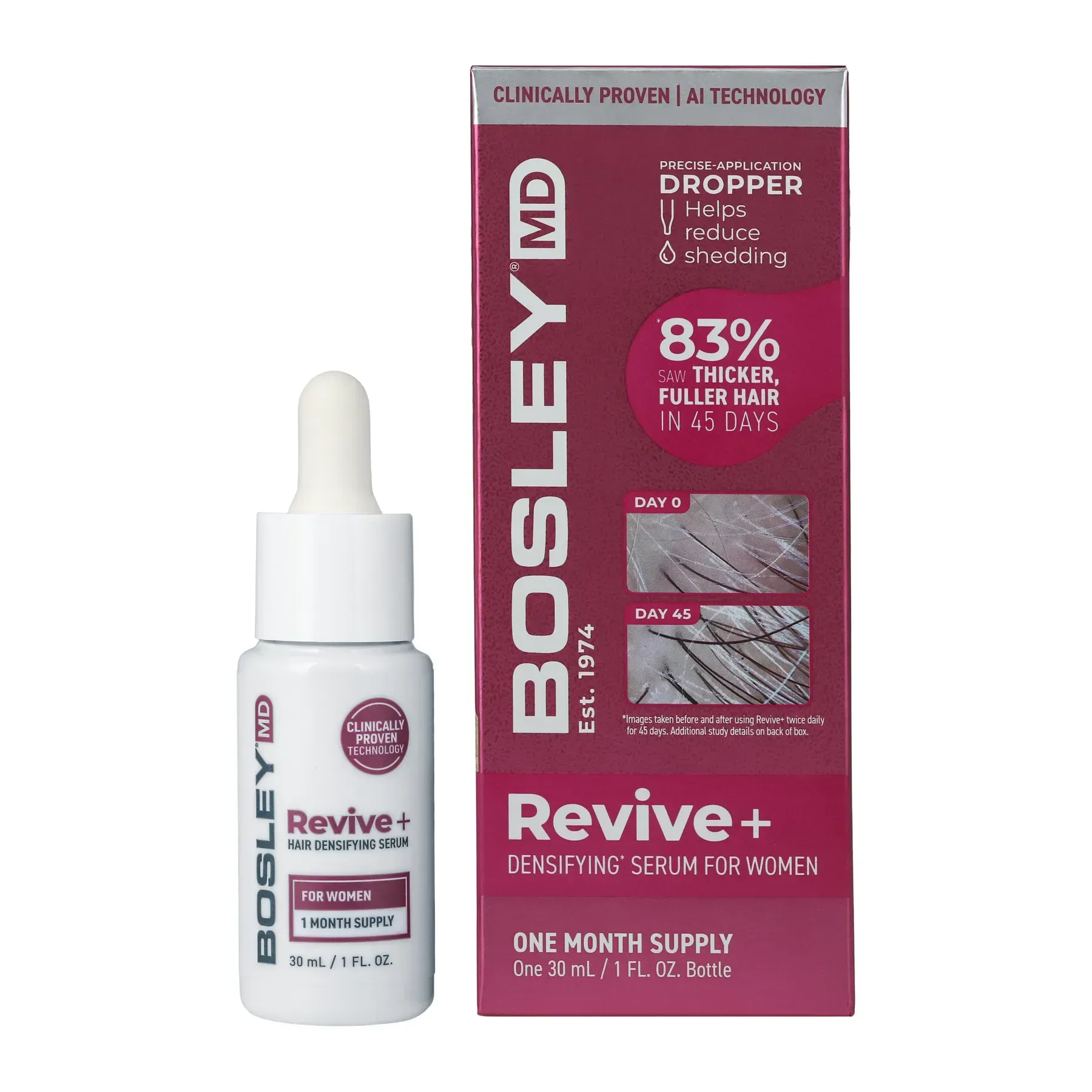 reviverozchyn proty vypadinnia volossia u zhinok 30 ml. 50661189926488 - Розчин проти випадіння волосся у жінок Bosley MD 30мл