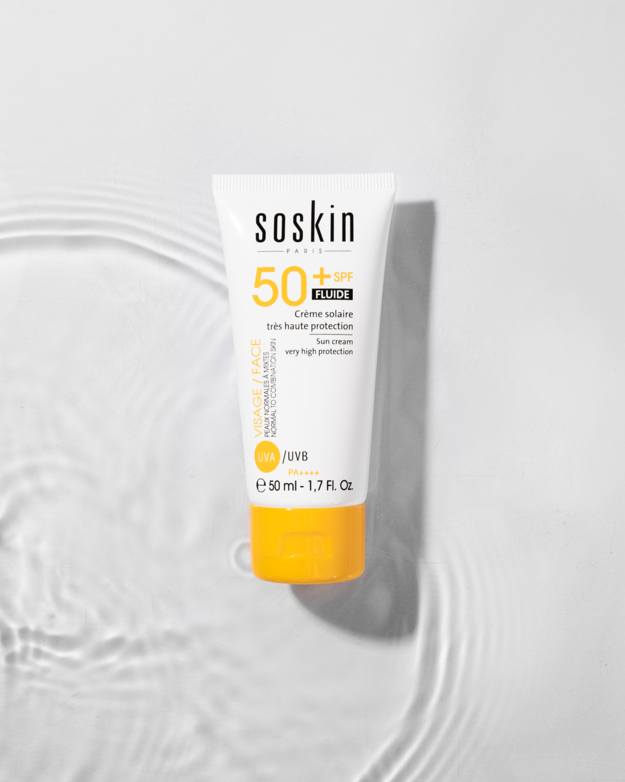 sun cream spf 50 1 1 1229x1536 1 - Сонцезахисний крем-флюїд з дуже високим ступенем захисту Soskin SPF 50+ – SUN CREAM VERY HIGH PROTECTION SPF50+ 50мл