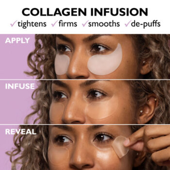 03 22 01 075 ifx collagen tightening patches pdp how to infographic 2000x2000 509x546 1 - Підтягуючі патчі для шкіри навколо очей з колагеном Peter Thomas Roth Instant FIRMx® Collagen Infusion Tightening Eye Patches 1шт