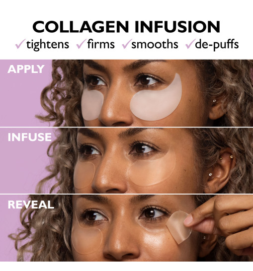 03 22 01 075 ifx collagen tightening patches pdp how to infographic 2000x2000 509x546 1 - Підтягуючі патчі для шкіри навколо очей з колагеном Peter Thomas Roth Instant FIRMx® Collagen Infusion Tightening Eye Patches 1шт