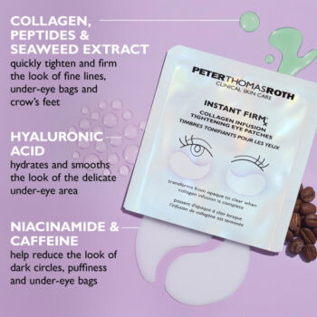 05 22 01 075 ifx collagen tightening patches pdp ingredients infographic 2000x2000 509x546 1 - Підтягуючі патчі для шкіри навколо очей з колагеном Peter Thomas Roth Instant FIRMx® Collagen Infusion Tightening Eye Patches 1шт