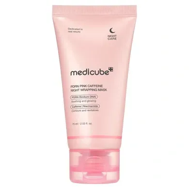 medicube pdrn pink caffeine night wrapping mask 75 ml 38848911474947 - Нічна маска-плівка з полінуклеотидами та кофеїном Medicube PDRN Pink Caffeine Night Wrapping Mask 75мл