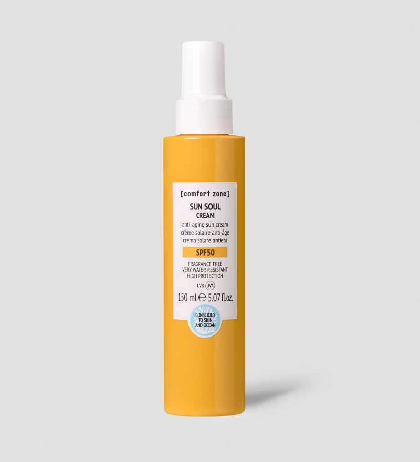 sun soul crema 50 820x902 1 - Антивіковий водостійкий сонцезахисний крем SPF 50 Comfort Zone SUN SOUL CREAM SPF50 150мл